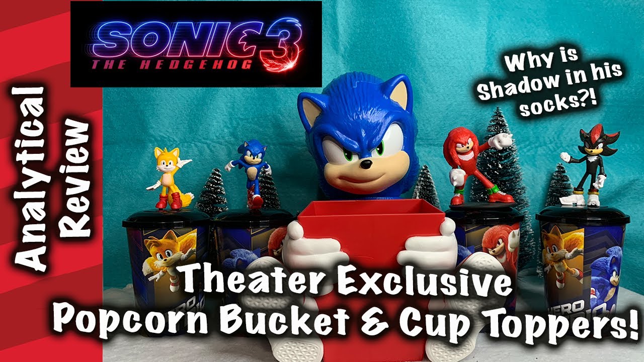 Sonic Movie 3-Theater Exclusive Popcorn Bucket & Character Cup Toppers