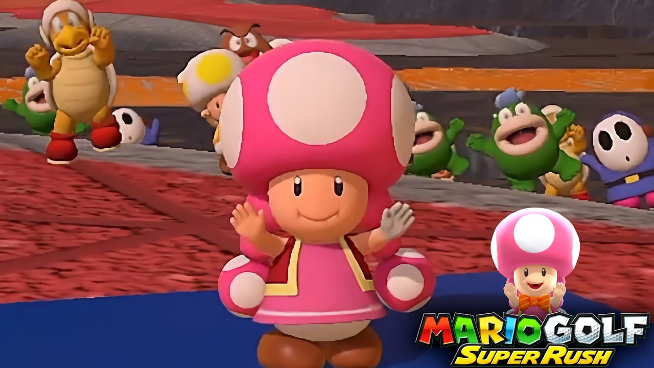 Mario Golf Super Rush Toadette Vs Bowser at Bowser Highlands