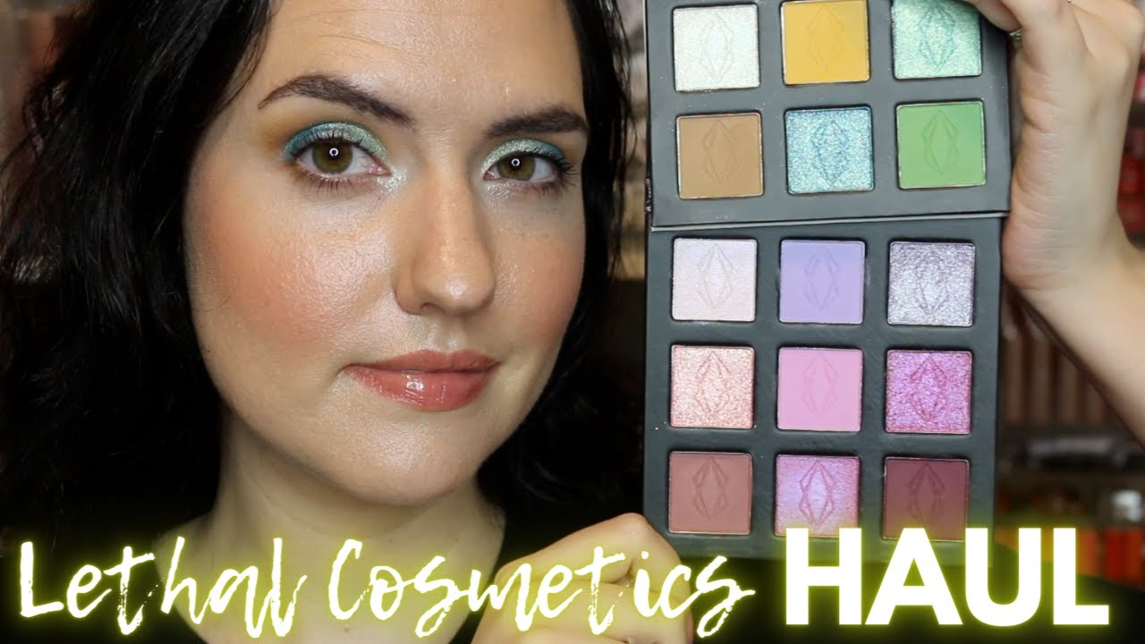 Lethal Cosmetics HAUL | Rites Collection + Custom Purple Palette Swatches + Tutorial