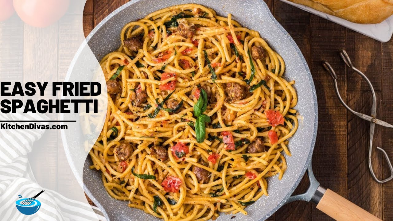 EASY Fried Spaghetti