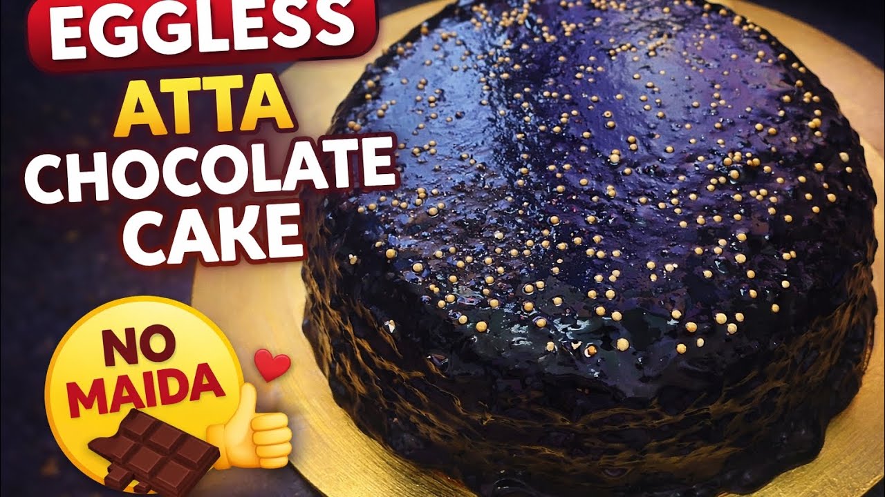 Healthy Atta Chocolate Cake 🍫 | Without Maida | Eggless Cake Recipe at Home
