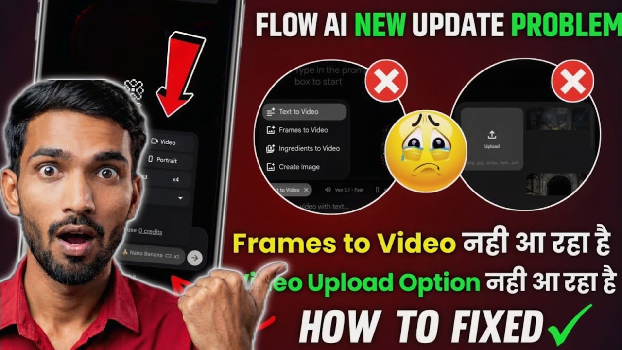 “Flow AI Frames to Video Missing?🤔 Complete Solution | Video Upload Issue Fix” Flow Ai New Update 