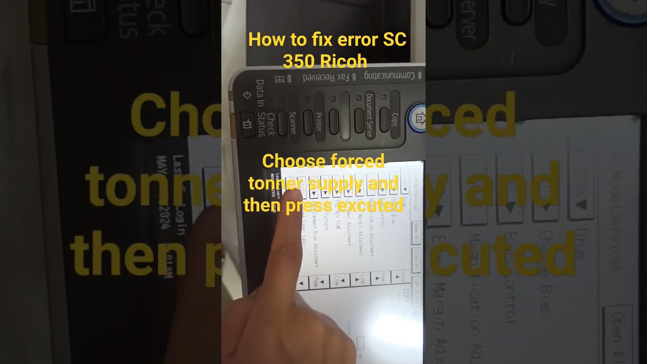 How to fix error sc 350 Ricoh