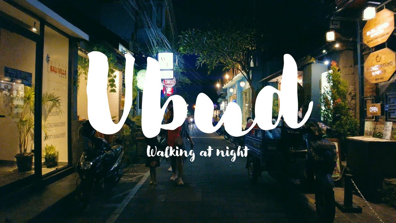 4K | Walking Tour Ubud at Night - Bali 2023