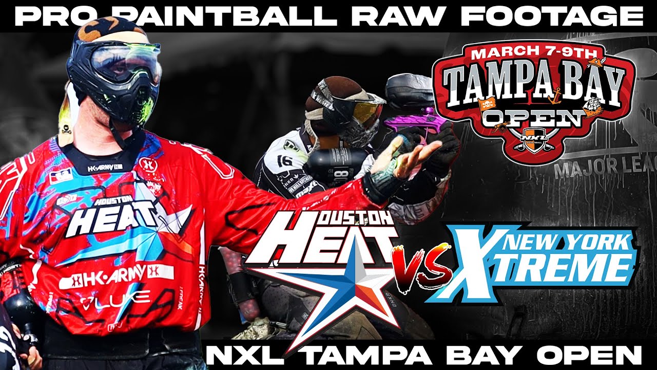 HOUSTON HEAT vs NYX - PROFESSIONAL PAINTBALL RAW FOOTAGE - NXL TAMPA BAY OPEN - PRELIMS RAW