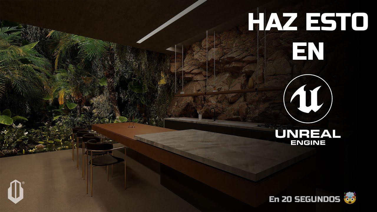 UNREAL ENGINE 5 / Arquitectura - Cocina - Jardín / Tutorial para principiantes
