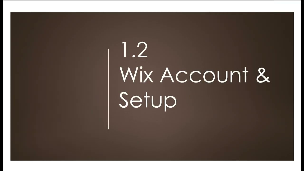 WiX Account and Professional Site Pages