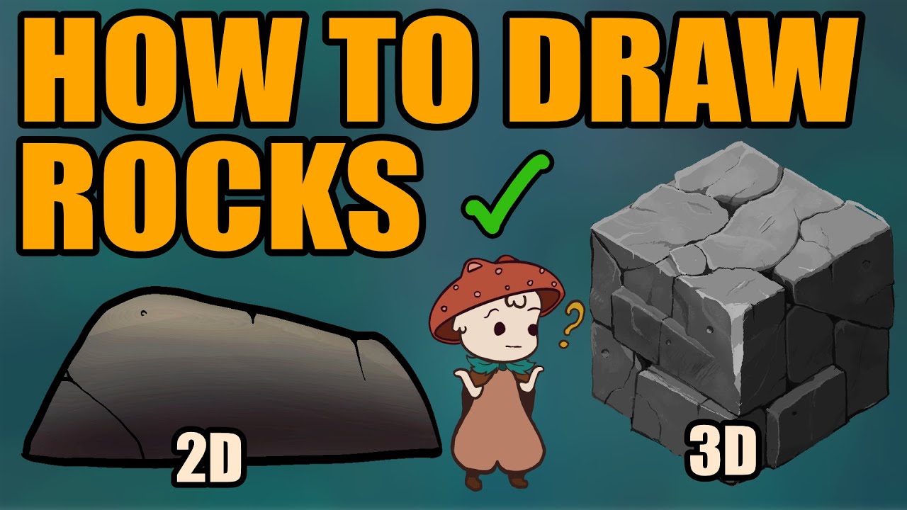 How to draw ROCK and CLIFF ASSETS | Beginner 2D Game Art