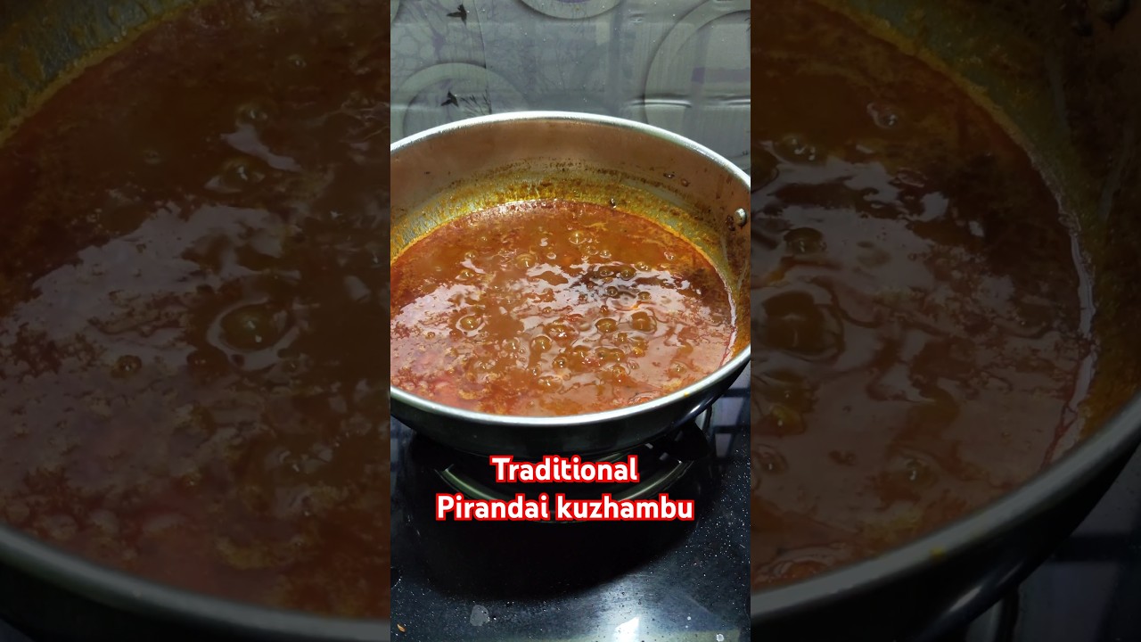 Traditional pirandai kuzhambu recipe in tamil 😋👌#wightloss #shots #traditionalfood #pirandaikulambu
