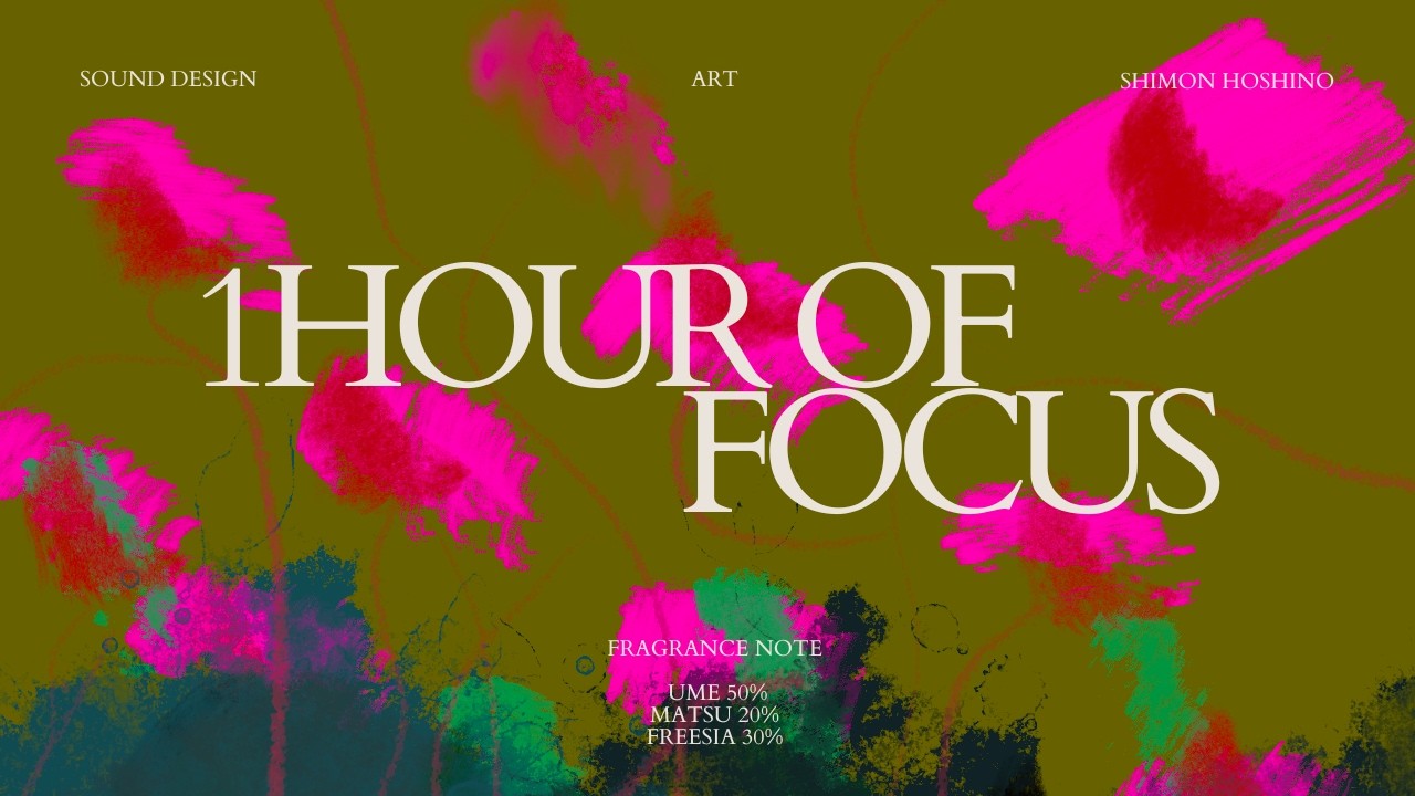 【1 hour of focus】minimal piano & soft synth | ambient focus music with ume, pine, freesia