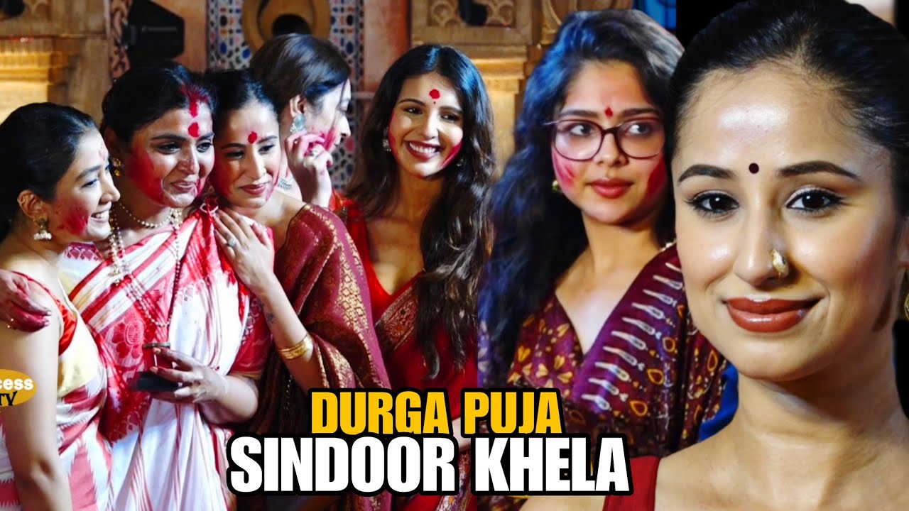 Maera Mishra,Nibeditaa,Niharika Chouksey Saindoor Khela At North Bombay Sarbojanin Durga Puja 2024