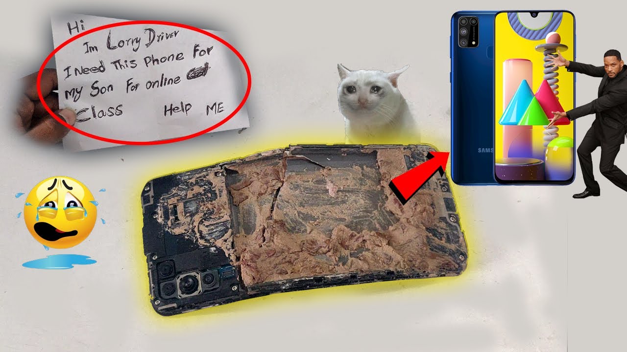 i Restore Destroyed SAMSUNG M31 Cracked,  Restoration phone from my fan