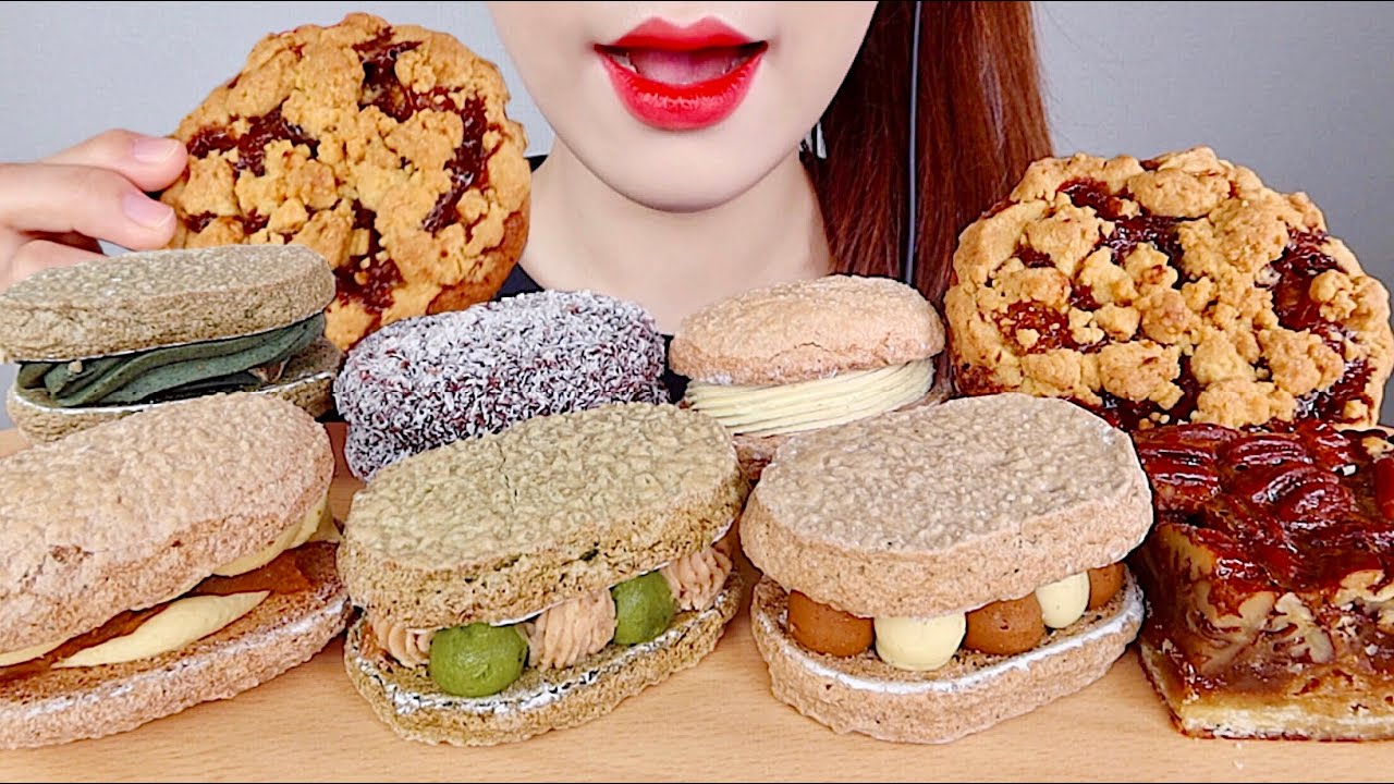 ASMR 카페장쌤 다쿠아즈, 쿠키 먹방  DACQUOISE, COOKIE MUKBANG eating sounds