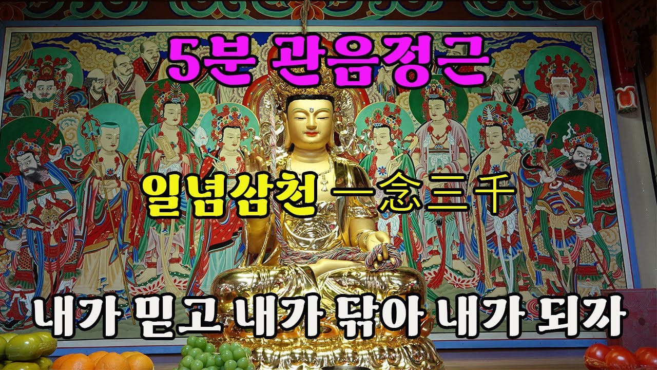 5분#관음정근 #내가믿고내가닦아내가되자 #일념삼천 #월룡사 #소원성취 #만사형통 #금전운