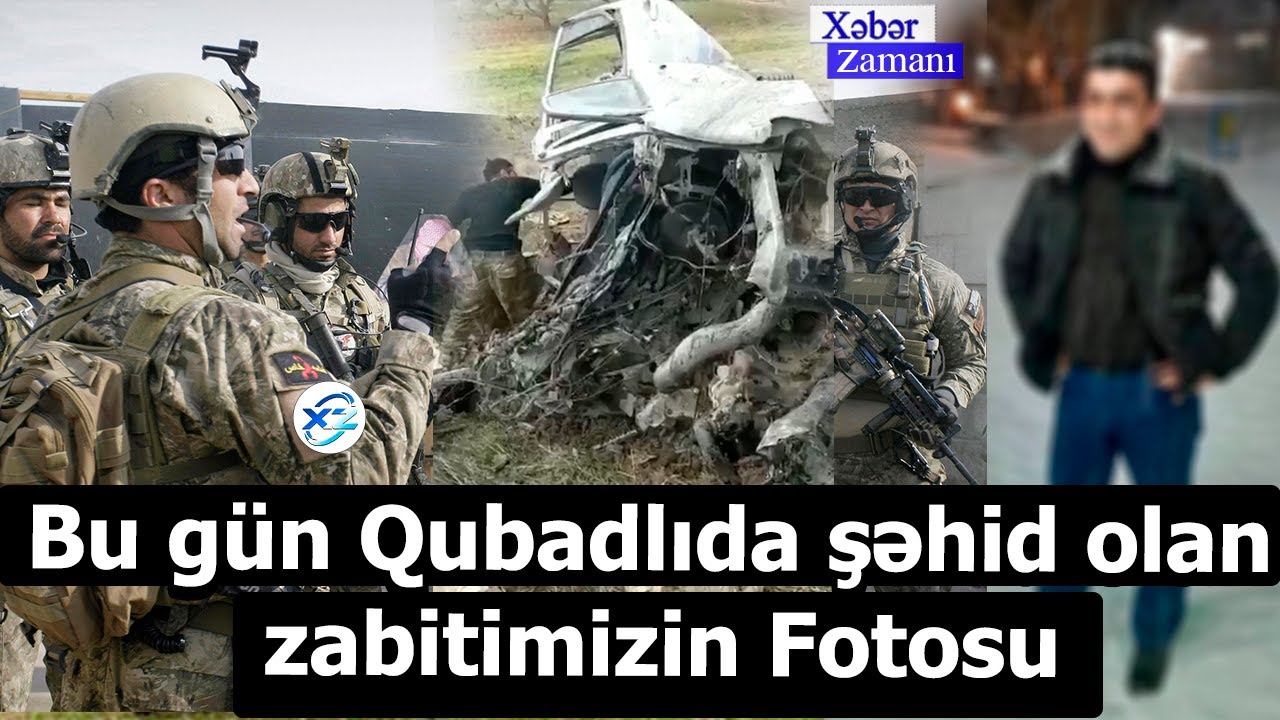 Bu gün Qubadlıda şəhid olan zabitimizin Fotosu və miinaya düşdüyü avtomobil