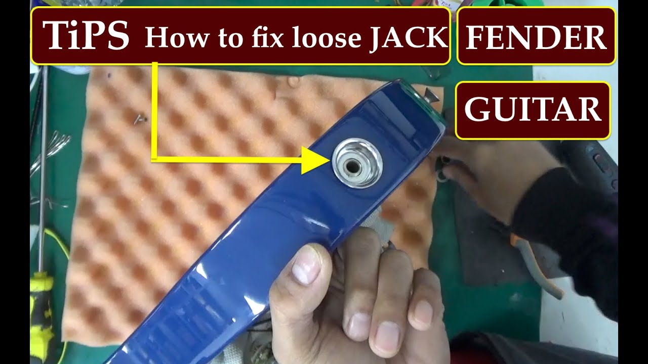 How to fix loose output jack on a Fender electric guitar?
