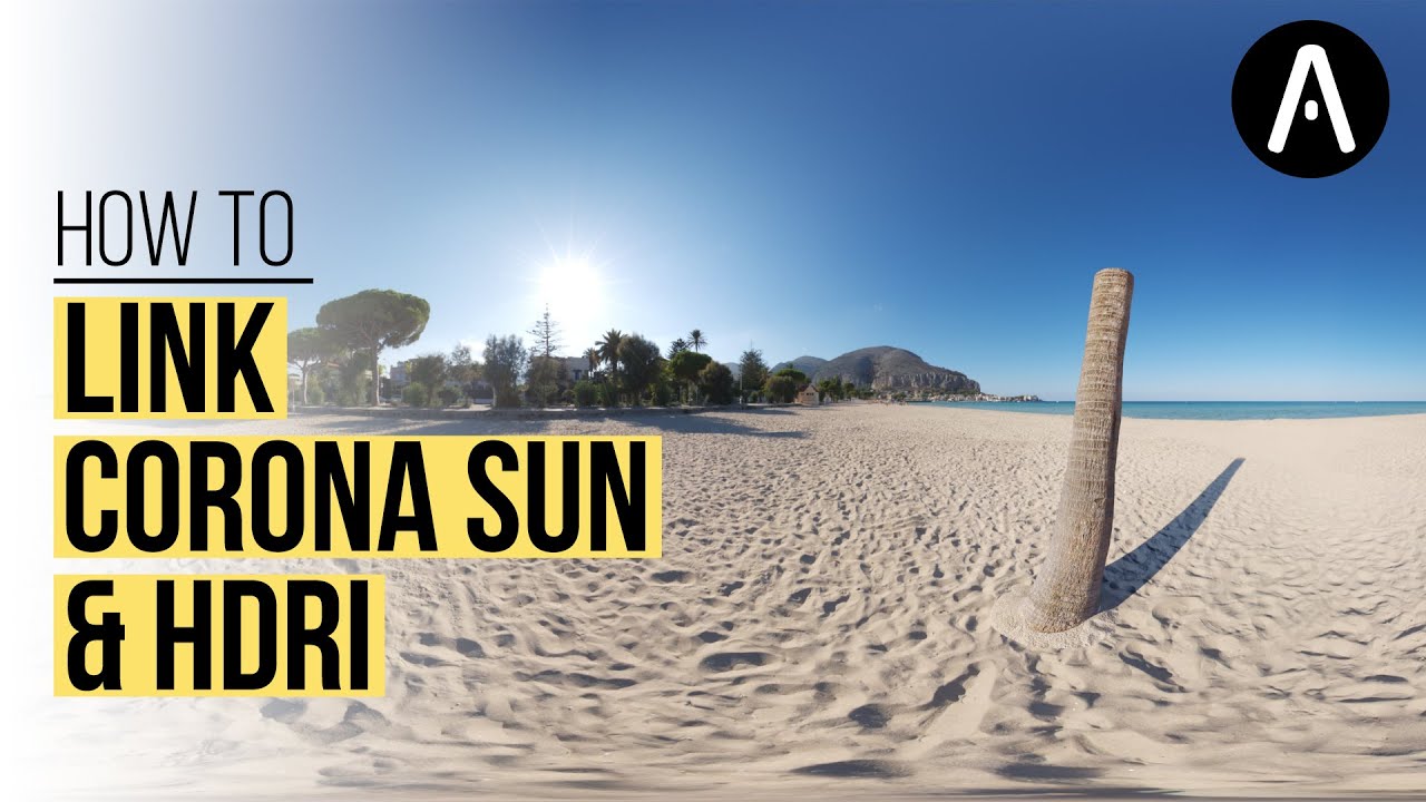 How to link a Corona Sun to an HDRI in 3dsmax