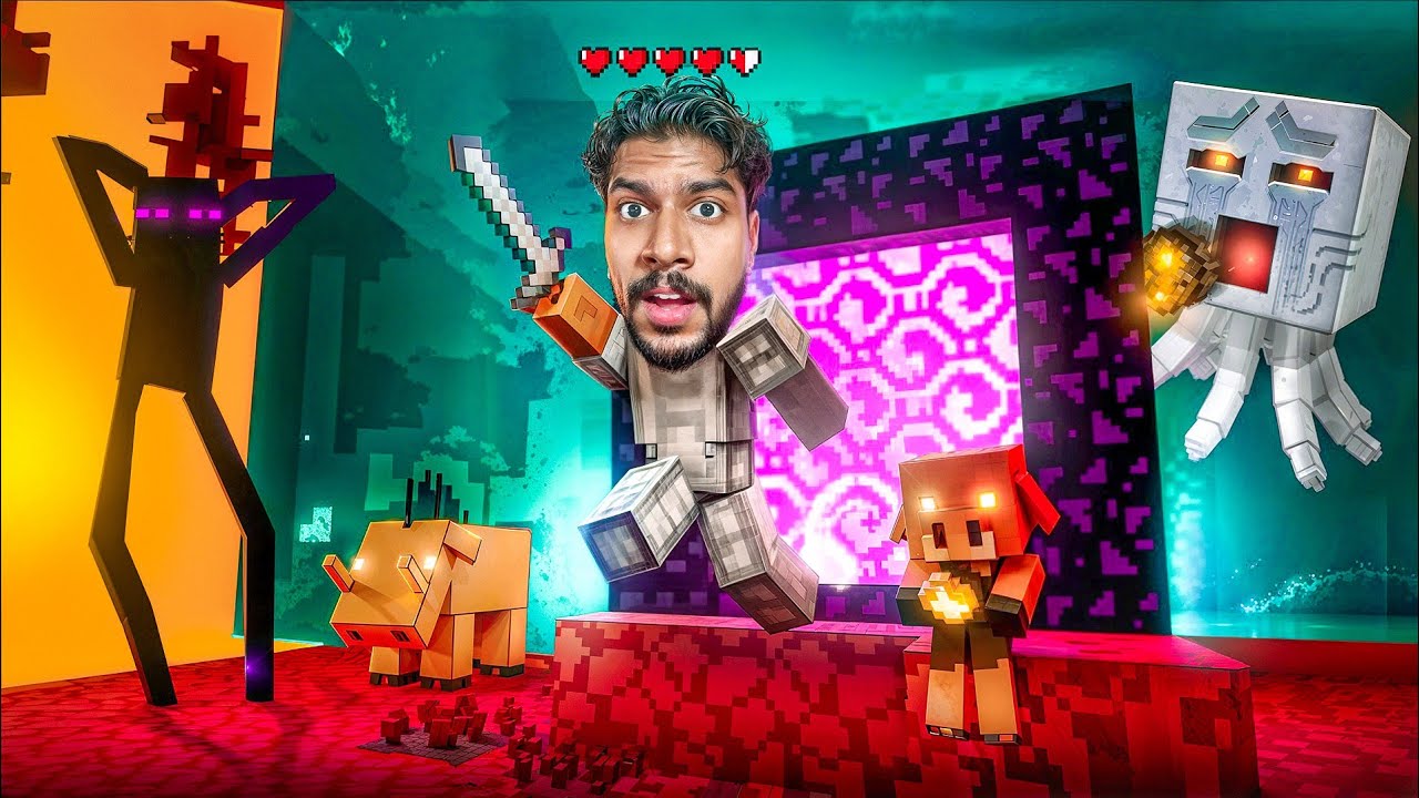 I Went to the NETHER for the FIRST Time in Minecraft 🥵!! (Part 12)