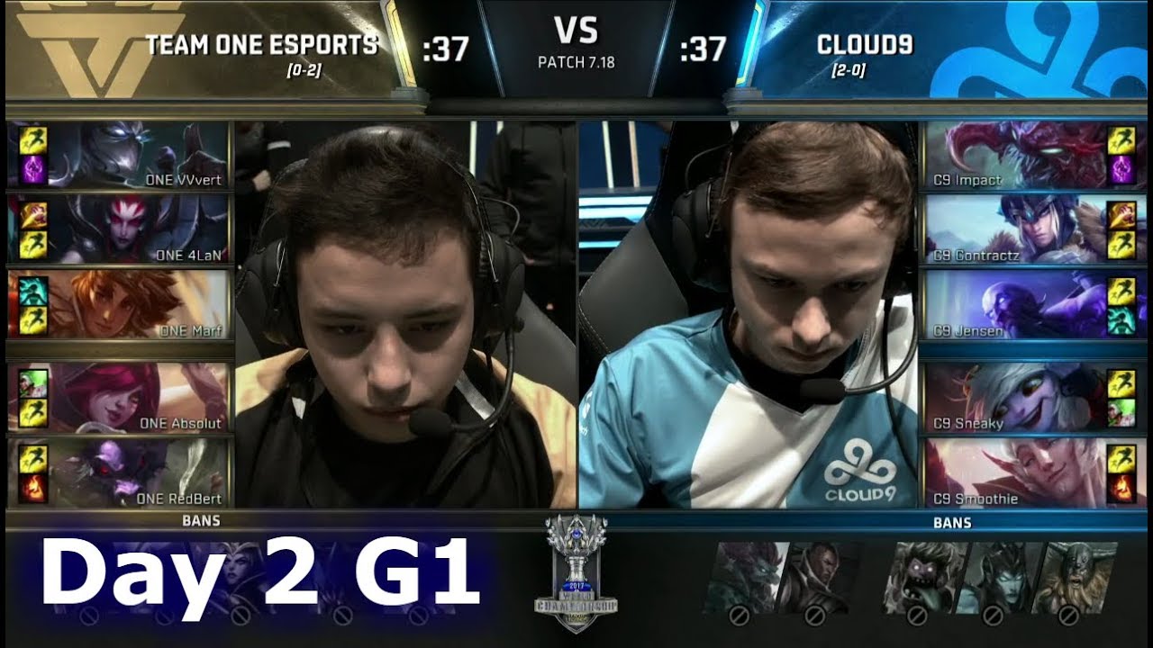 Team oNe eSports vs Cloud 9 | Day 2 of S7 LoL Worlds 2017 Play-in Stage | ONE vs C9 G1