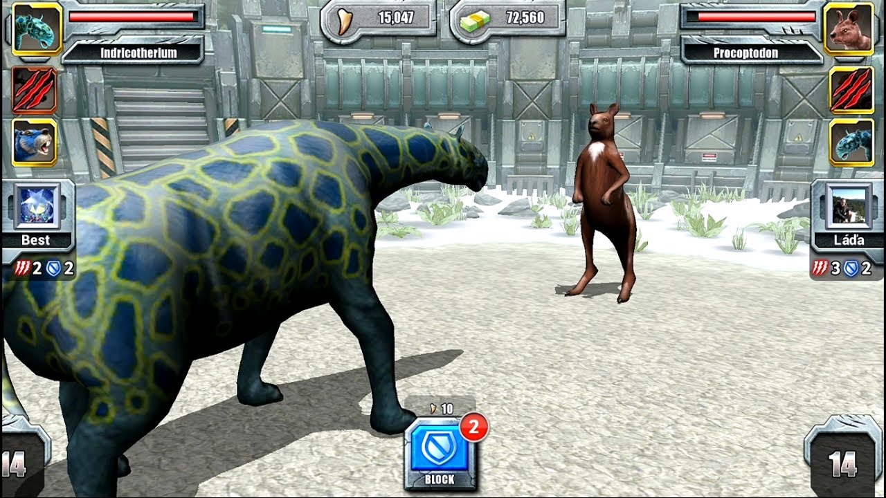 Indricotherium VS Procoptodon - Jurassic Park Builder GLACIER Tournament Android Gameplay HD