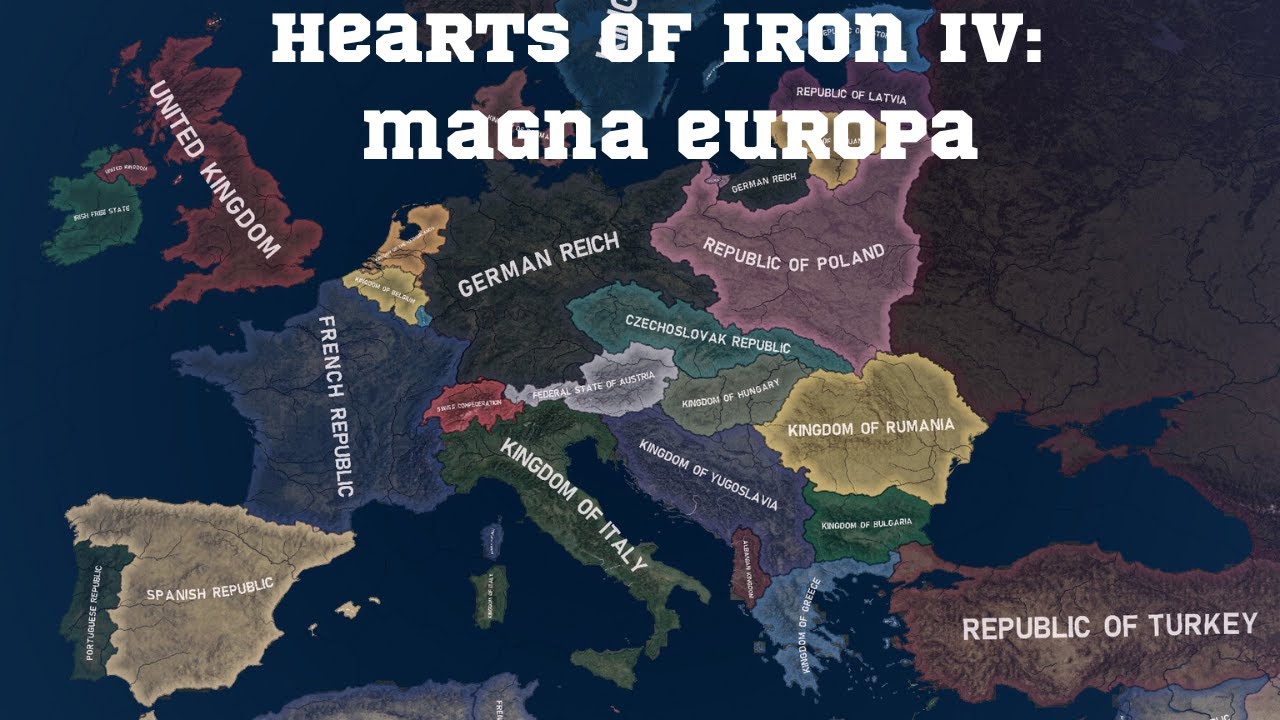 Magna Europa Timelapse (Unhistorical) - HOI4 Timelapse