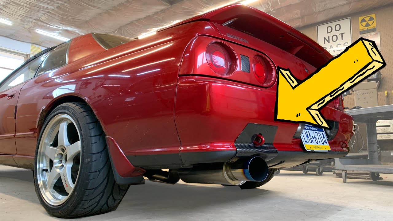 R32 MELTING BUMPER FIX!! Carbon Fiber Exhaust Shield For The Skyline