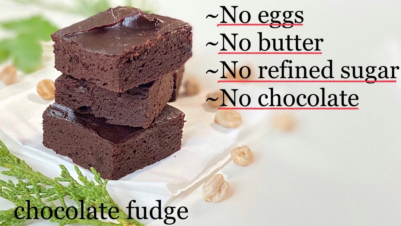 Chocolate fudge : using chickpea flour | besan recipe | dessert brownie - Eggless veg garbanzo flour