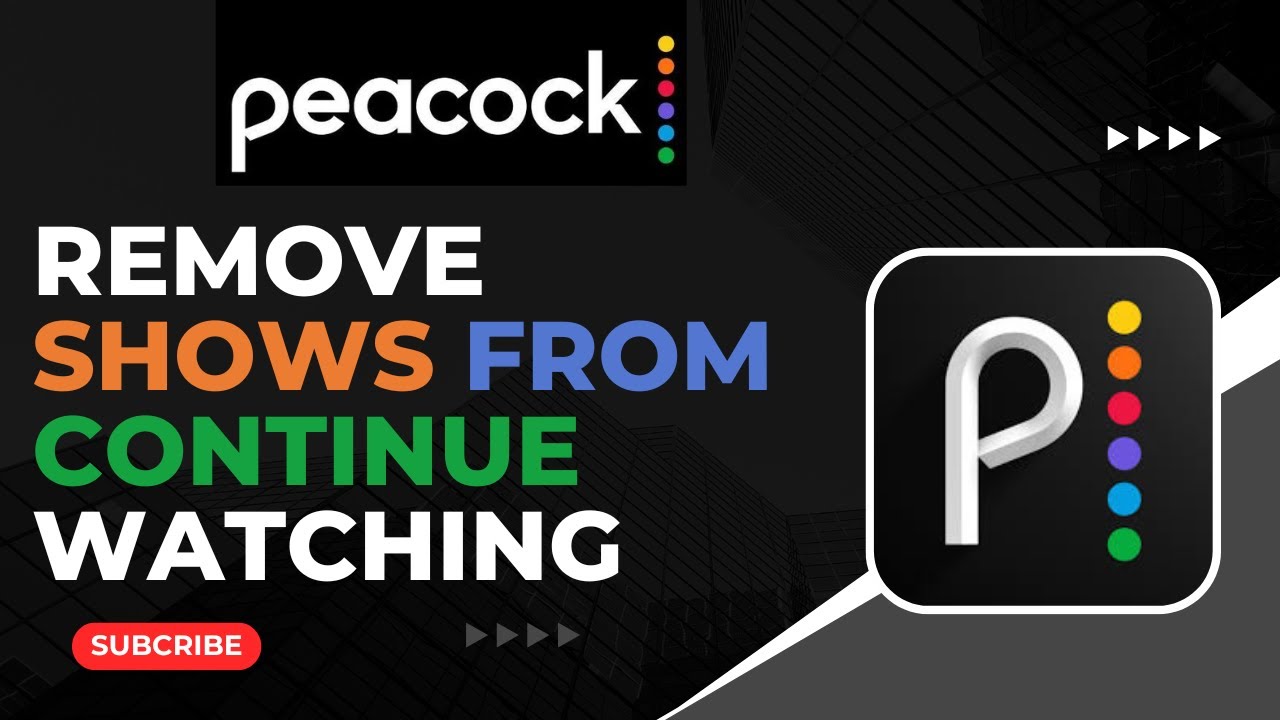 How to Remove Shows from Continue Watching on Peacock TV !