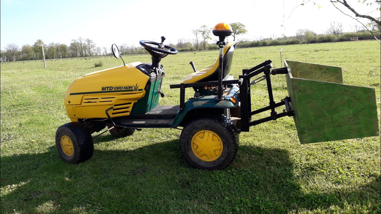 Présentation du tracteur tondeuse modifié