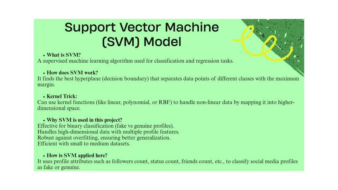 Fake Profile Detection using Support Vector Machine (SVM)