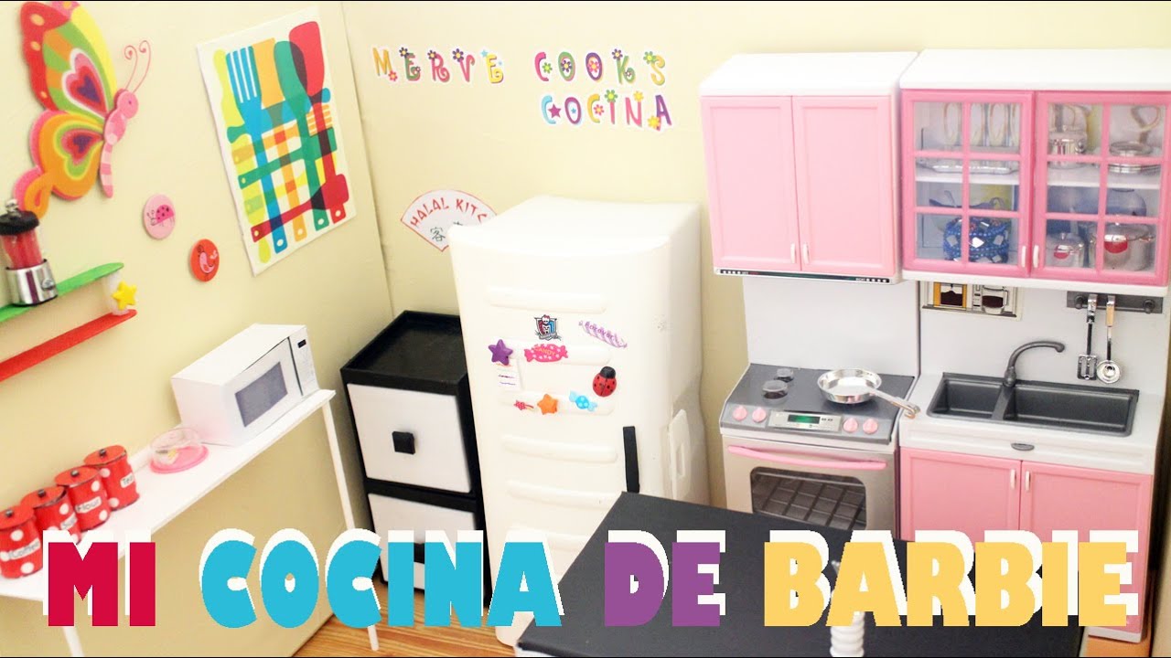 Revisión de la cocina de mi Barbie - TOUR Y REVISIÓN - manualidadesconninos