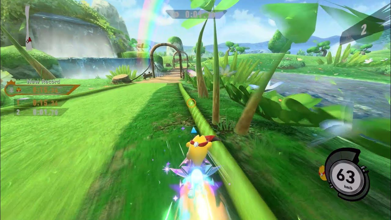Fantasy Meadows Freerun WR [0:15.36] - Kirby Air Riders