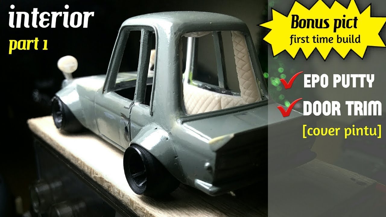 Tooned Datsun 510 bluebird hot wheels custom - interior epo putty ✔part 1