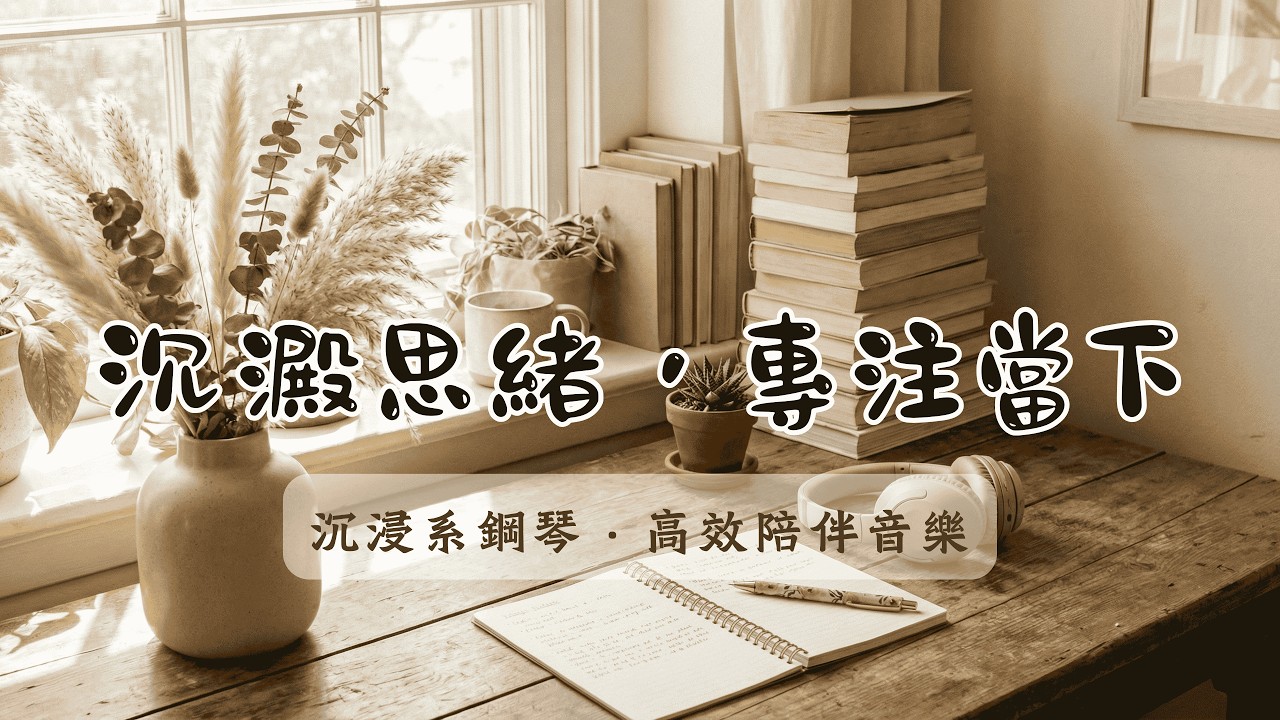 【1小時專注鋼琴曲】告別連假症候群，陪你溫柔找回生活節奏 ☕ 提升專注力、進入心流的沉浸式音樂｜工作・讀書・居家辦公 | Deep Focus & Flow State Piano Music