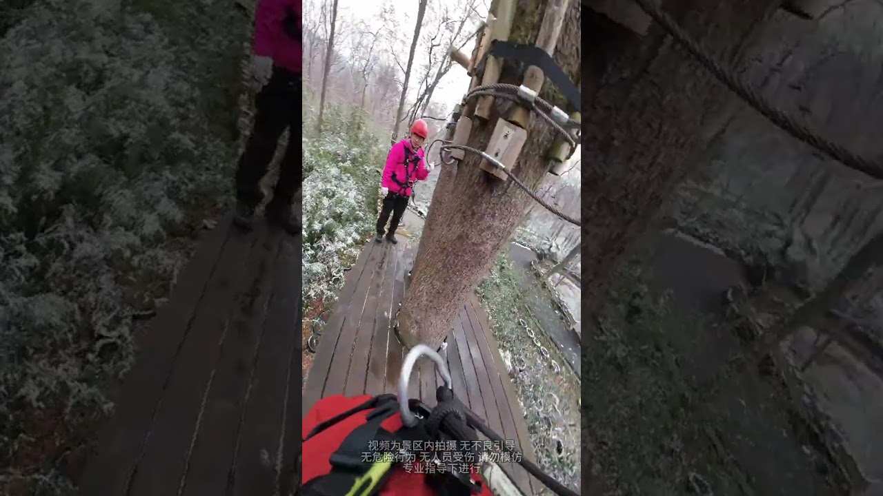 Leap Over the Snowy Jungle: Feng Zicheng's Epic Swing Challenge Challenge FengZicheng Wop