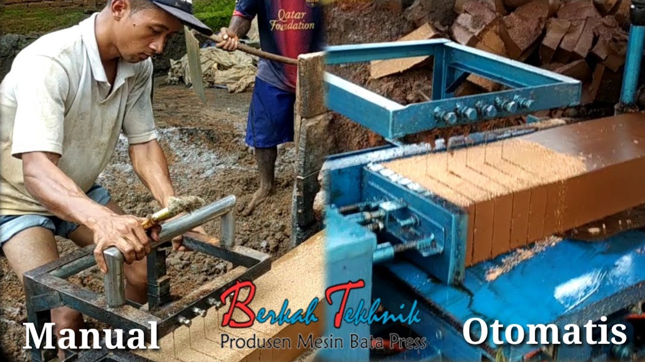 Manual dan Otomatis! Mesin Cetak Bata Merah Press