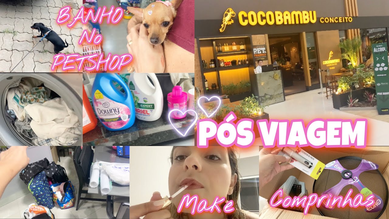 DESFAZENDO AS MALAS DE FINAL DE ANO NA PRAIA 🏝️ VLOG PÓS VIAGEM, COCO BAMBU🍤 E BANHO NO PETSHOP 🐶