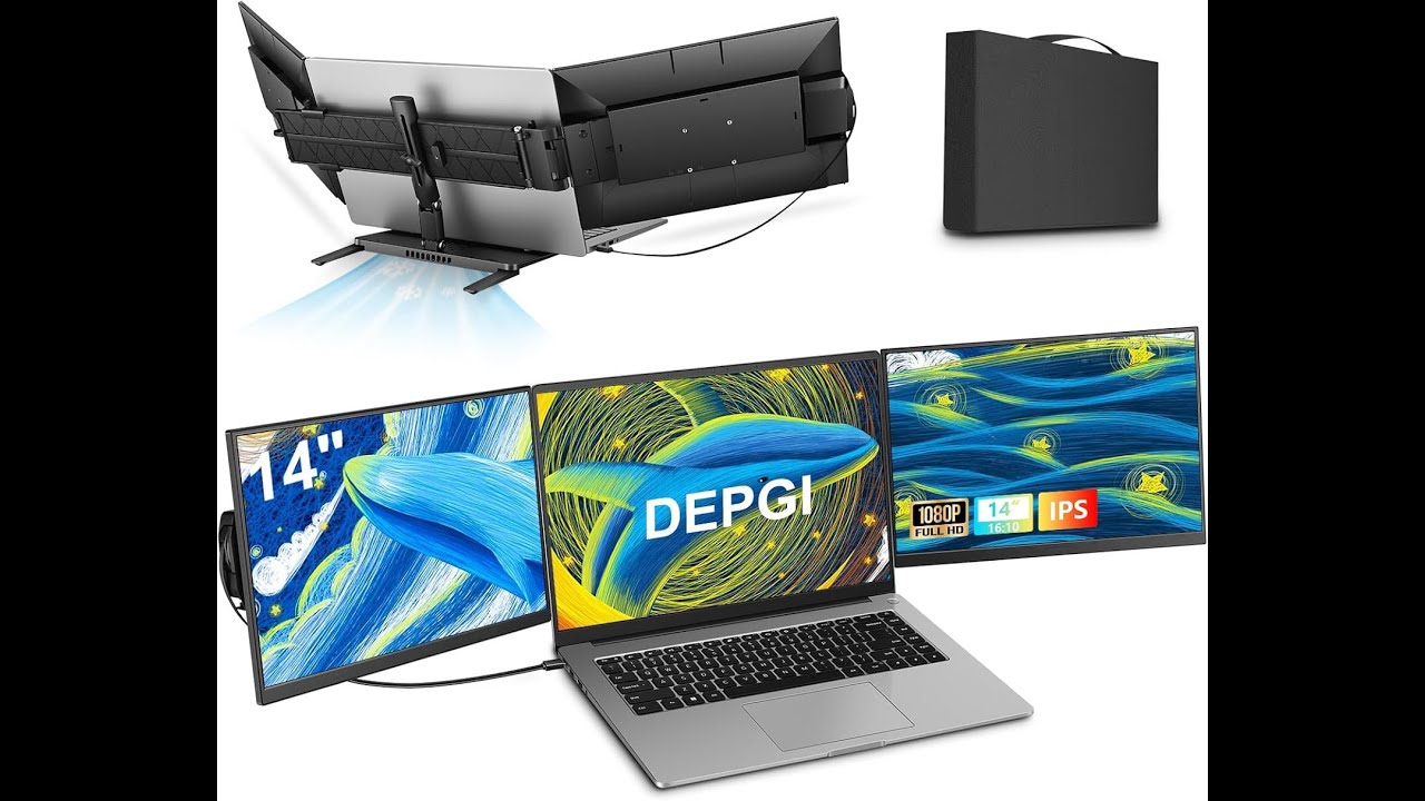 DEPGI 14&rdquo; Laptop Screen Extender Review &ndash; Triple Monitor with Built-in Cooler