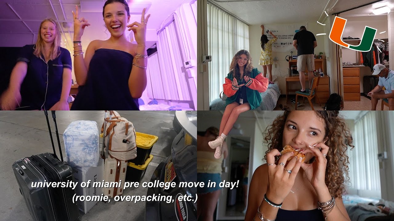 UM PRE COLLEGE MOVE IN DAY (roommate, dorm decor, etc.)