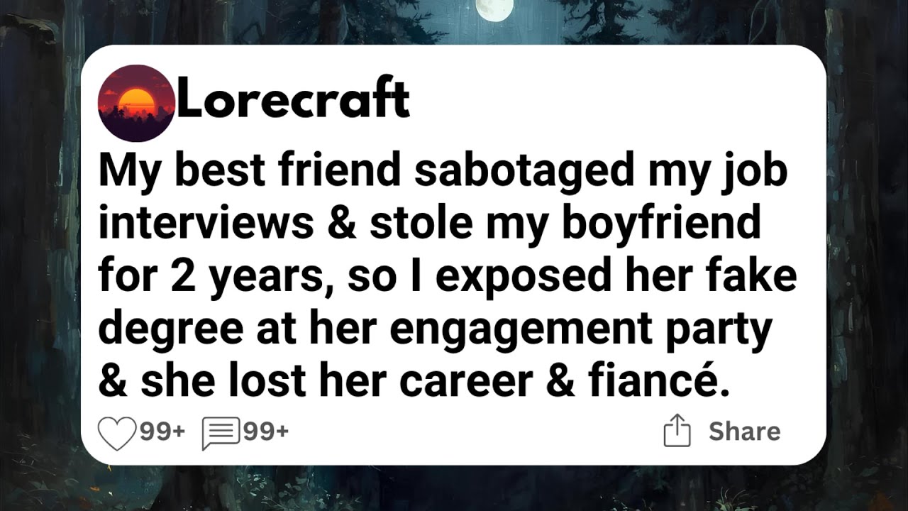 My best friend sabotaged my jobi nterviews & stole my boyfriend for 2 years.