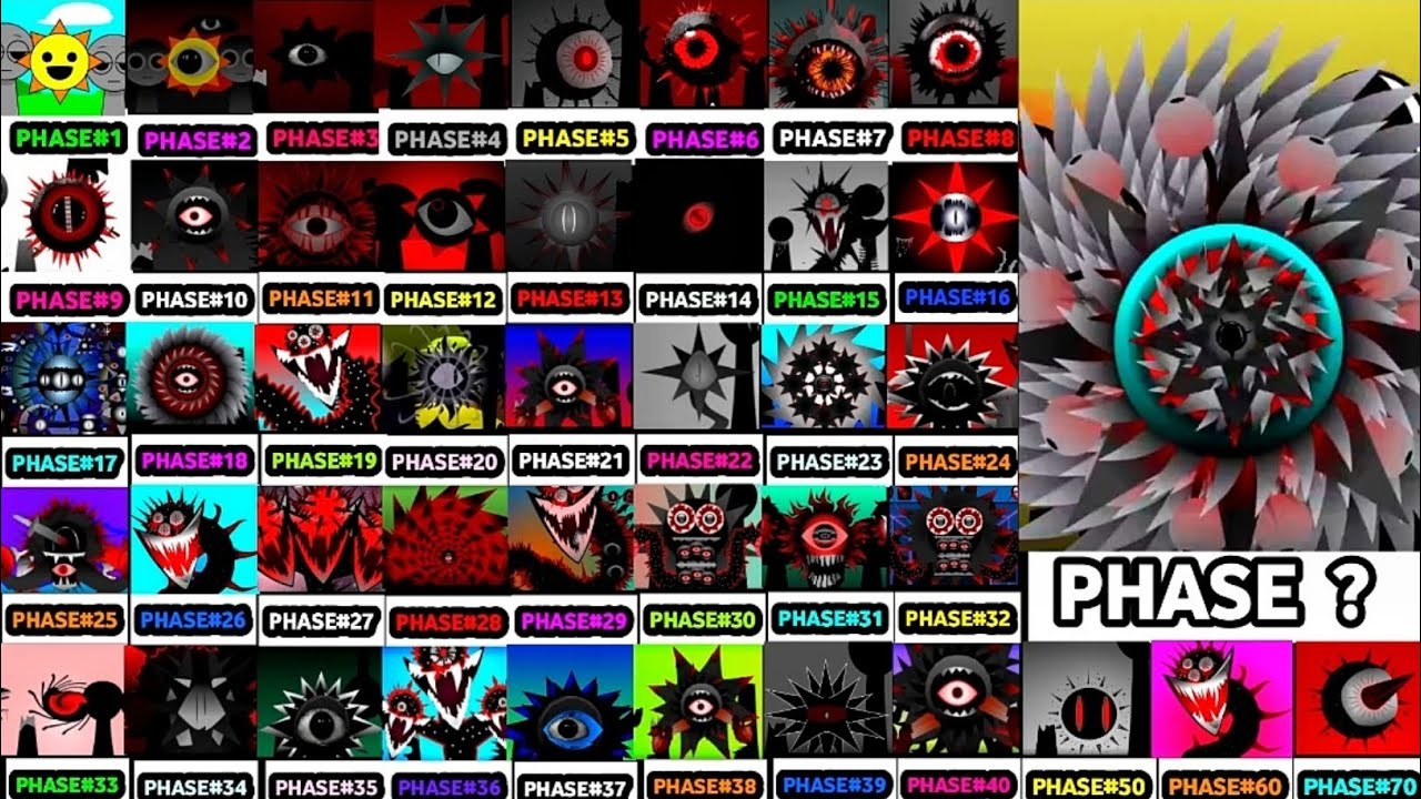 Incredibox Sprunki Mr Sun : Phase 1 VS Phase 10-20-30-40 VS Phase 50-60-70-80