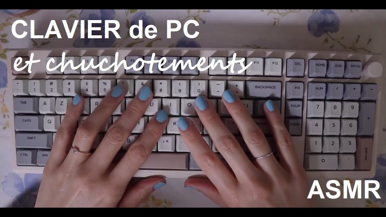 ASMR français - Je tape sur mon clavier de PC + chuchotements