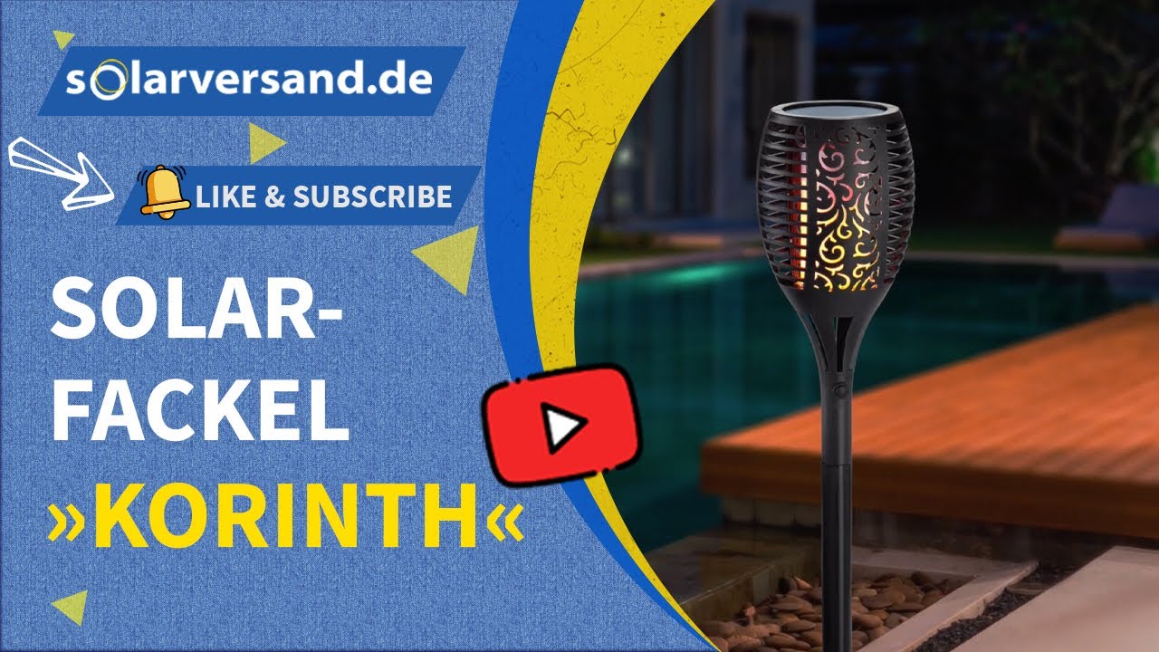 Solar Fackel Korinth mit Flammeneffekt