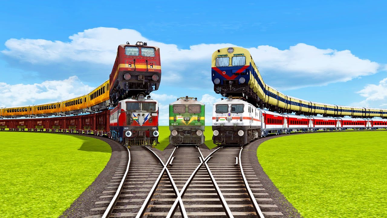 TRAIN ON TOP OF THE TRAIN CROSSING | DIFFERENT RAILROAD CROSSING | Train Simulator Classic 2022