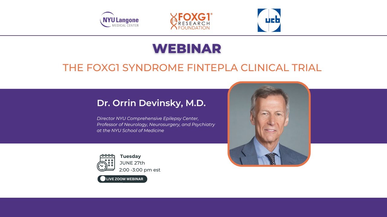 Webinar: FOXG1 Fintepla Clinical Trail