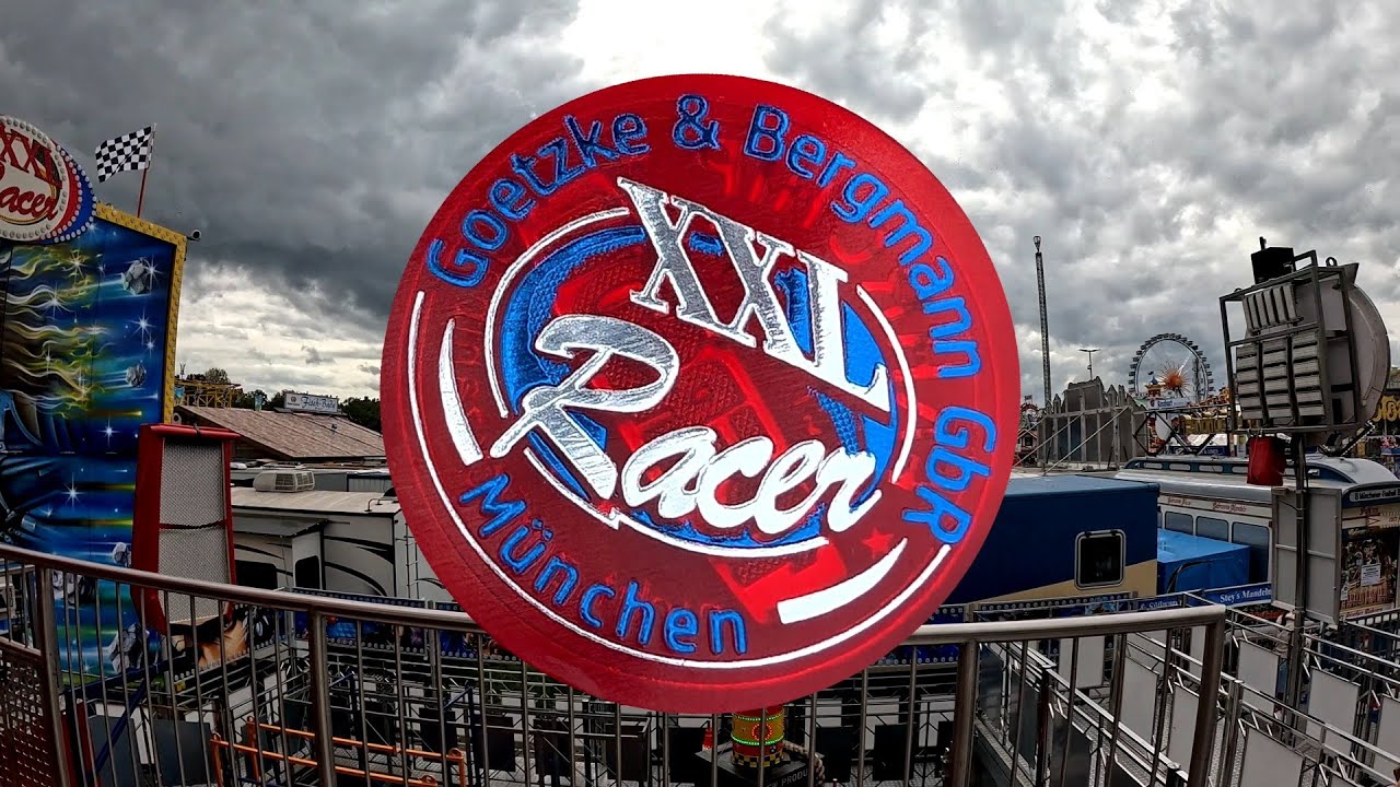 XXL Racer - Goetzke (Onride) / München Oktoberfest 2024 Wiesn / Kirmes Fahrgeschäft Booster MAXX 55m
