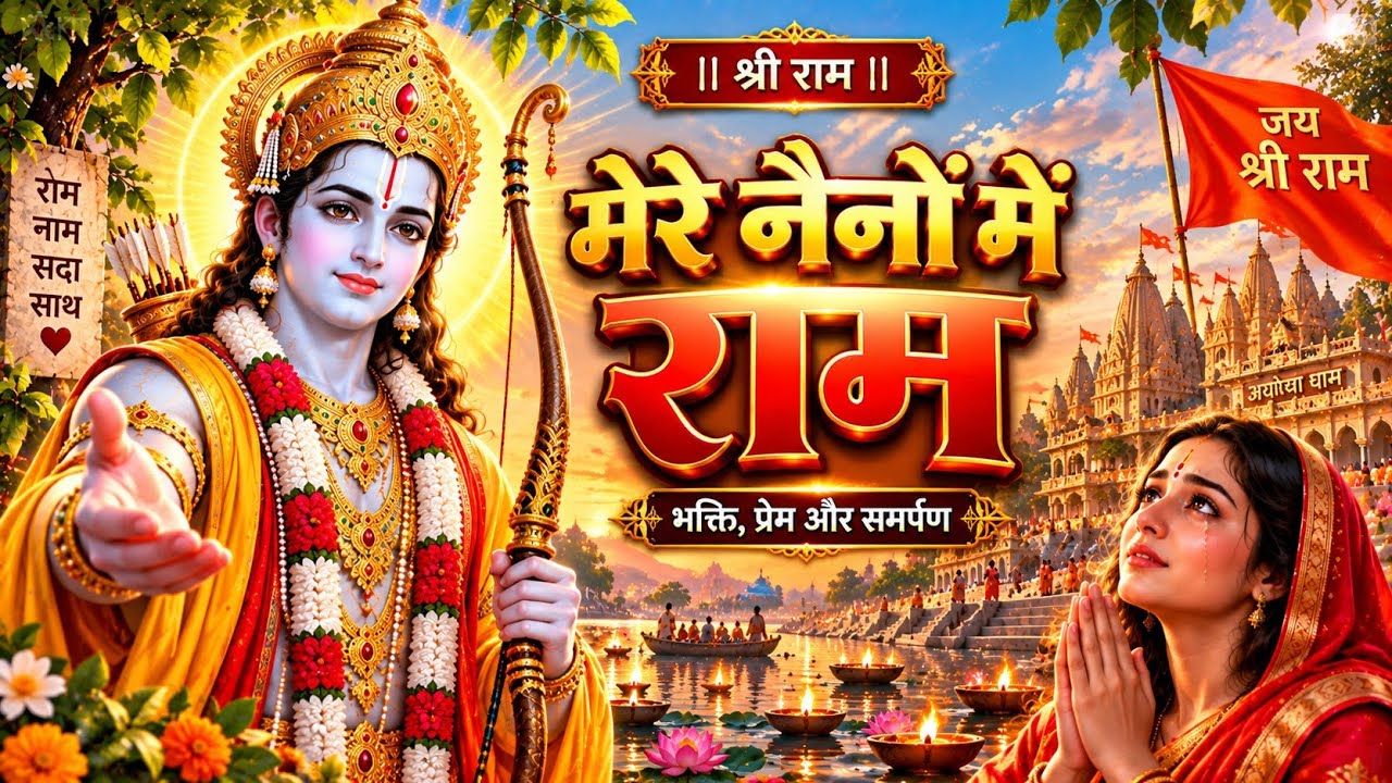 मेरे नैनों में राम | 1 Hour Non Stop Ram Bhajan ❤️  | Jai Shree Ram |