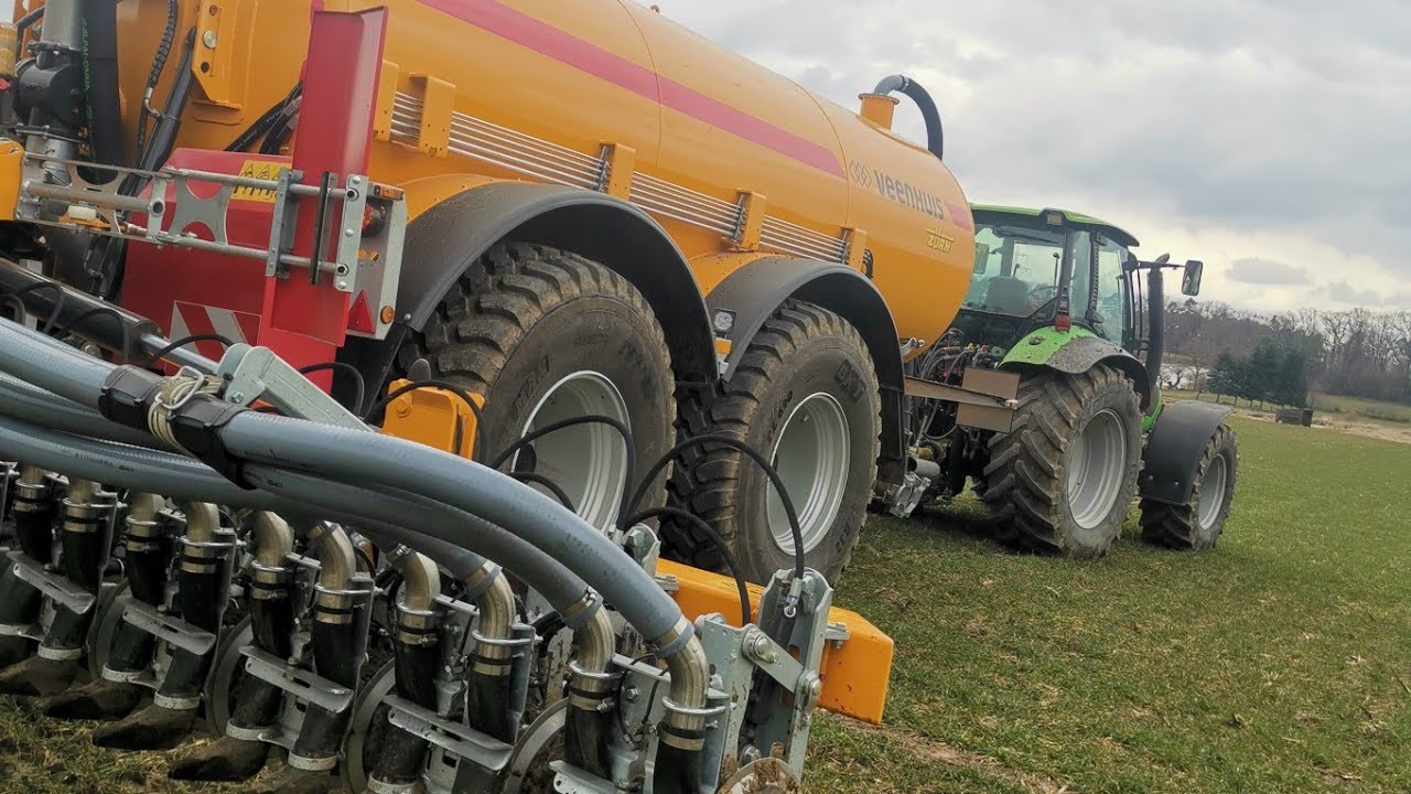 Gülle schlitzen 2023 | Veenhuis + Deutz Fahr | Getreide | Cabview