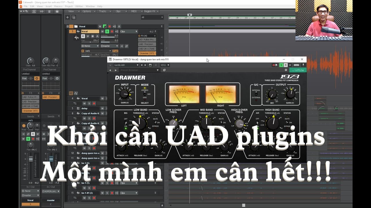 Một plugin này thôi cũng đủ để mix vocal rồi, so với UAD thì không thua kém gì nhé
