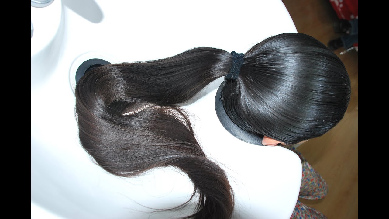 fhaircut- 406 longhair show 髪を洗う Wash hair
